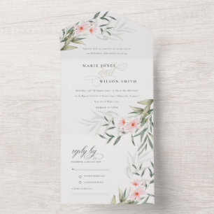 Casamento Floral Clássico Elegante Blush Greenery