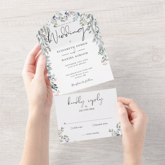 Casamento Floral com Elegância em Script (Tearaway)