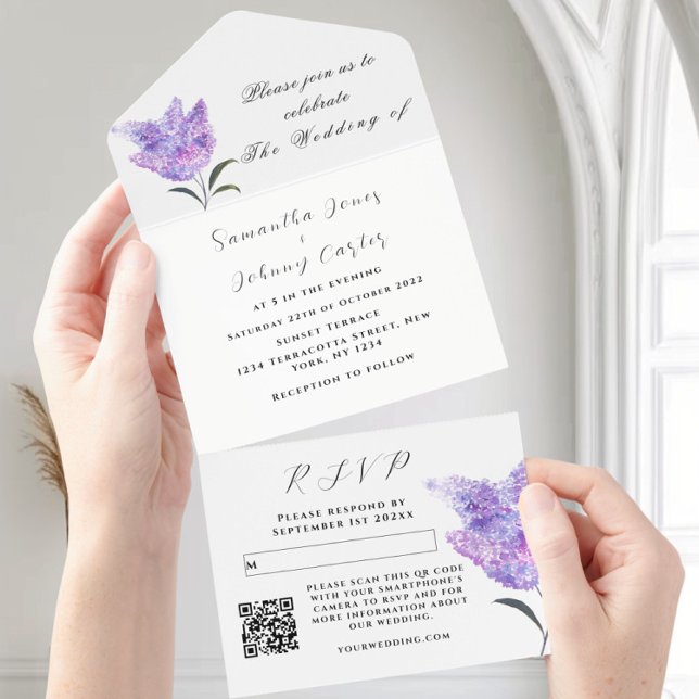 Casamento Floral com Lilás Botânico Roxo (Criador carregado)