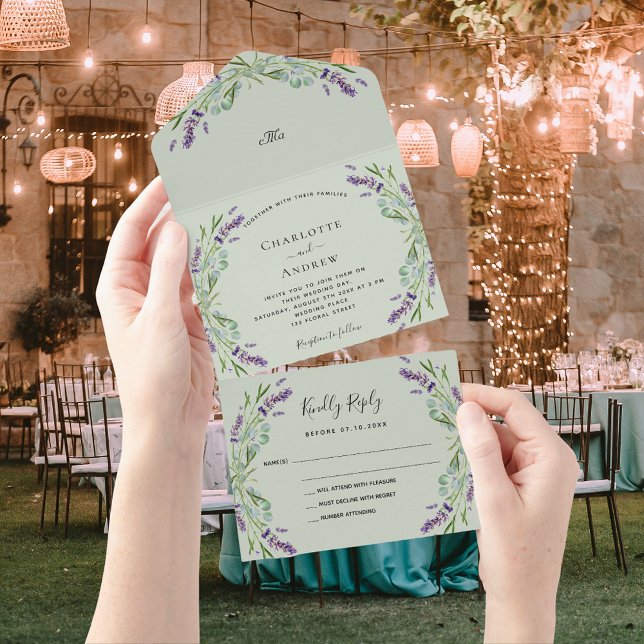 casamento floral com violeta de lavanda (Criador carregado)