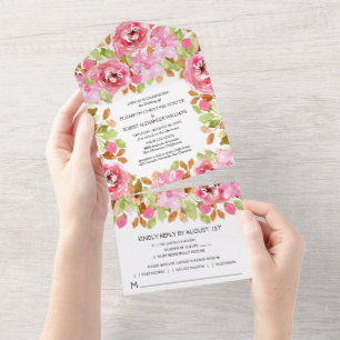 Casamento Floral Cor-de-Água Rosa