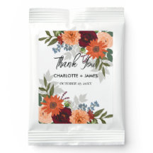 Casamento Floral Da Burgundy Obrigado