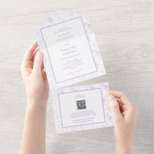 Casamento Floral da Lavanda Vitoriana Toile Vintag