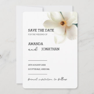 Casamento Floral da Magolia Branca Salvar o Cartão