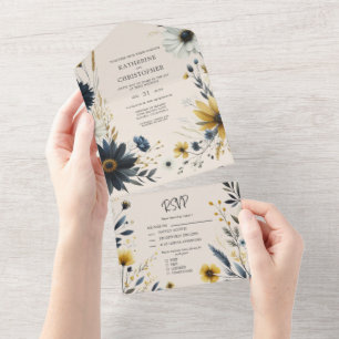 Casamento Floral das Flores Selvagens de Aquarela