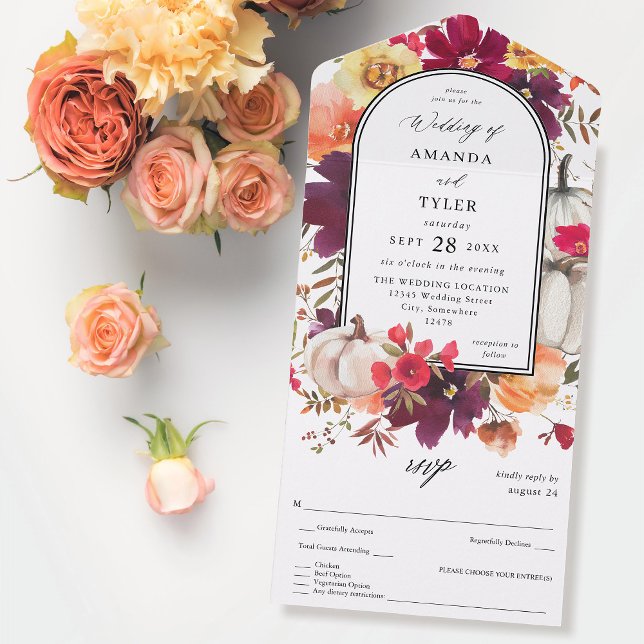 Casamento Floral de Abóbora Branca (Criador carregado)
