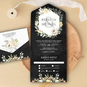 Casamento Floral de Água Rosa Rústica Cinza Escuro