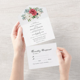 Casamento Floral de Aquarela de Jardim de Verão