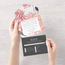 Casamento Floral de Aquarela Elegante