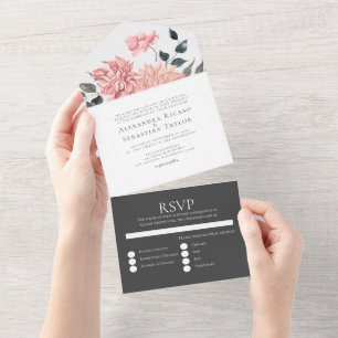 Casamento Floral de Aquarela Elegante