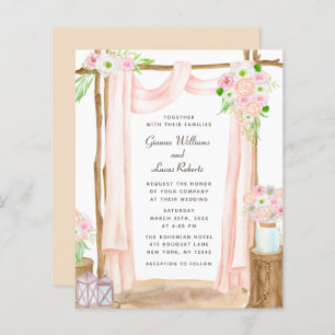 Casamento Floral De Aquarela Exterior Elegante De