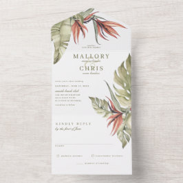 Casamento Floral de Ave do Paraíso Tropical