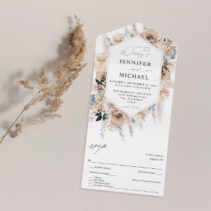 Casamento Floral de Boho Azul e Beige