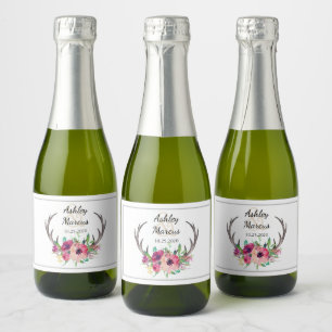 Casamento floral de Boho dos Antlers rústicos