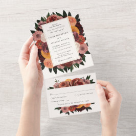 Casamento Floral de Borgonha Outonal
