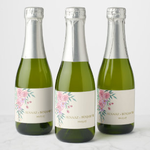 Casamento Floral de Cor de Água Rosa-Rosa Elegante