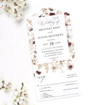 Casamento Floral de Flores Selvagens de Queda