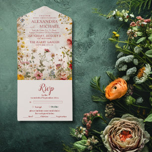 Casamento Floral de Flores Silvestres de Outono