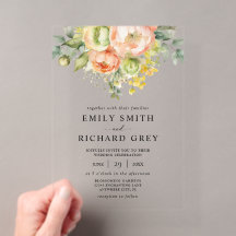Casamento Floral de Folhagem de Pêssego e Vegetaçã