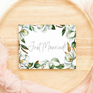 Casamento Floral de Magnólia Branca Recém-Casados