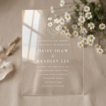 Casamento Floral de Margarida Minimalista Elegante