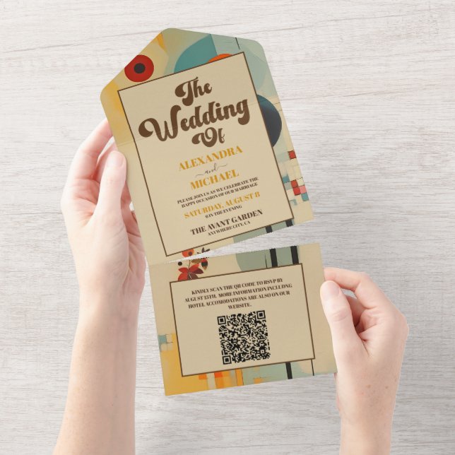 Casamento Floral de Meio século Elegante de Código (Tearaway)