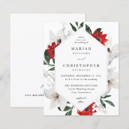Casamento Floral de Natal Vermelho e Branco