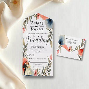 Casamento Floral De Noiva Elegante E Groom Waterco