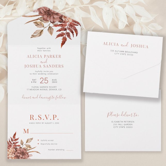 Casamento floral de outono elegante (Criador carregado)