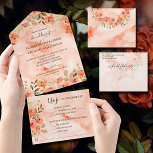 Casamento Floral de Quebra de Aquarela