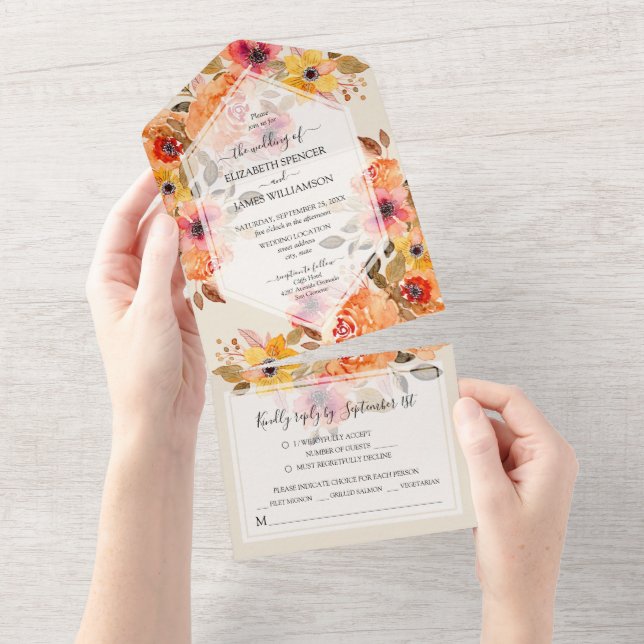 Casamento Floral de Quebra de Aquarela (Tearaway)