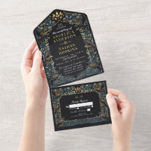 Casamento Floral de Raven Gothic Encantado