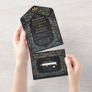 Casamento Floral de Raven Gothic Encantado