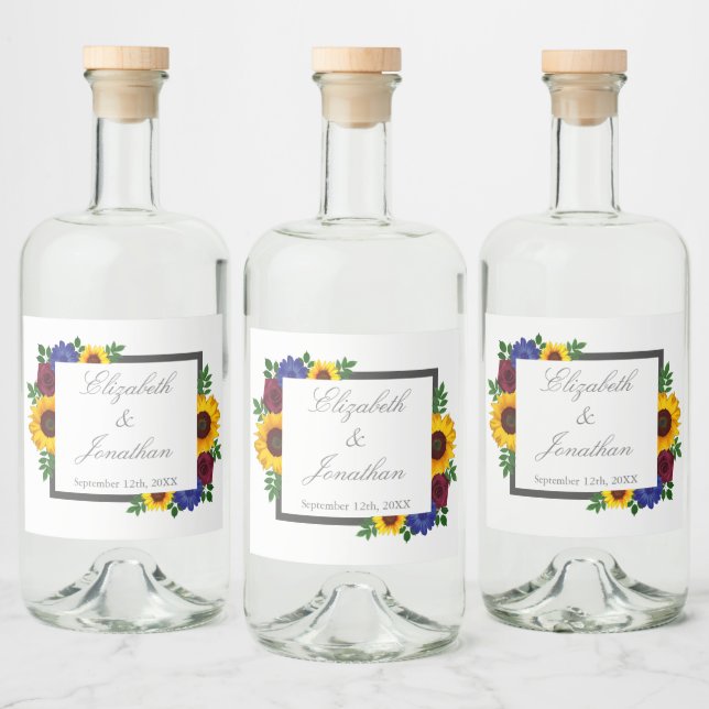 Casamento Floral de Rosa de Sunflower (Garrafas)