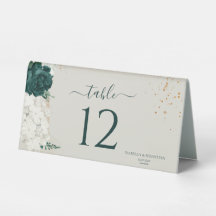 Casamento Floral de Rosa Romântica Verde Esmeralda