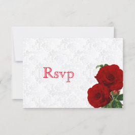 Casamento Floral de Rosa vermelha Profunda RSVP