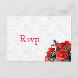 Casamento Floral de Rosa vermelha RSVP