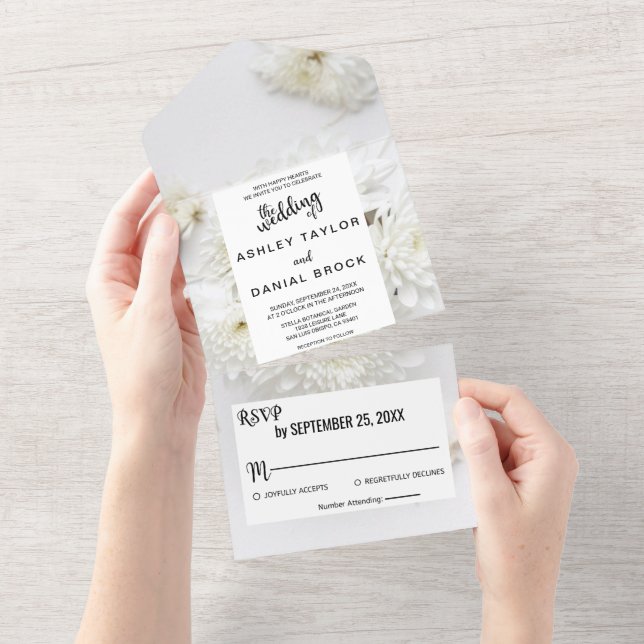 Casamento floral de rosas brancas elegantes (Aba destacável)