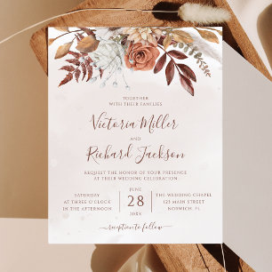 Casamento Floral de Terracota Rústico de Outono no