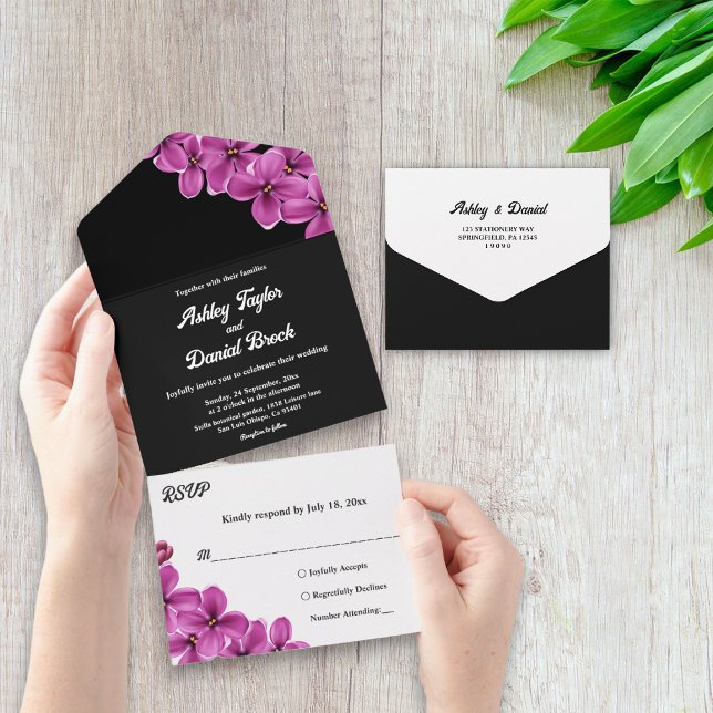 Casamento Floral de Verão Negro-Flor com Orquídea  (Criador carregado)