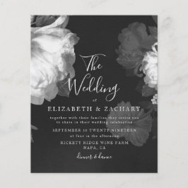 Casamento Floral de Vintagem Antiquada B&W de Orça