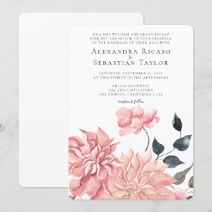 Casamento Floral de Watercolor Elegante