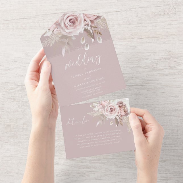 Casamento Floral Divino Blush (Tearaway)