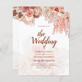 Casamento Floral do Rosa Pampas Grass Terracotta