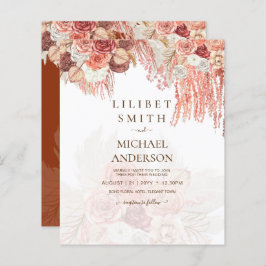 Casamento Floral do Rosa Pampas Grass Terracotta