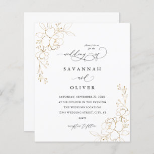 Casamento Floral Dourado do Orçamento