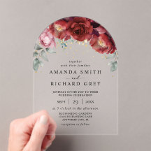 Casamento Floral Dourado e Vermelho do Moderno Boh