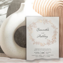 Casamento Floral Dourado Rosa Elegante