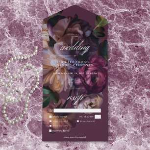 Casamento Floral Elegante Burgundy Moody Jantar