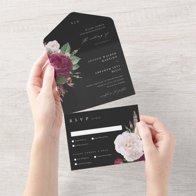 Casamento Floral Elegante Com Folhagem (Tearaway)